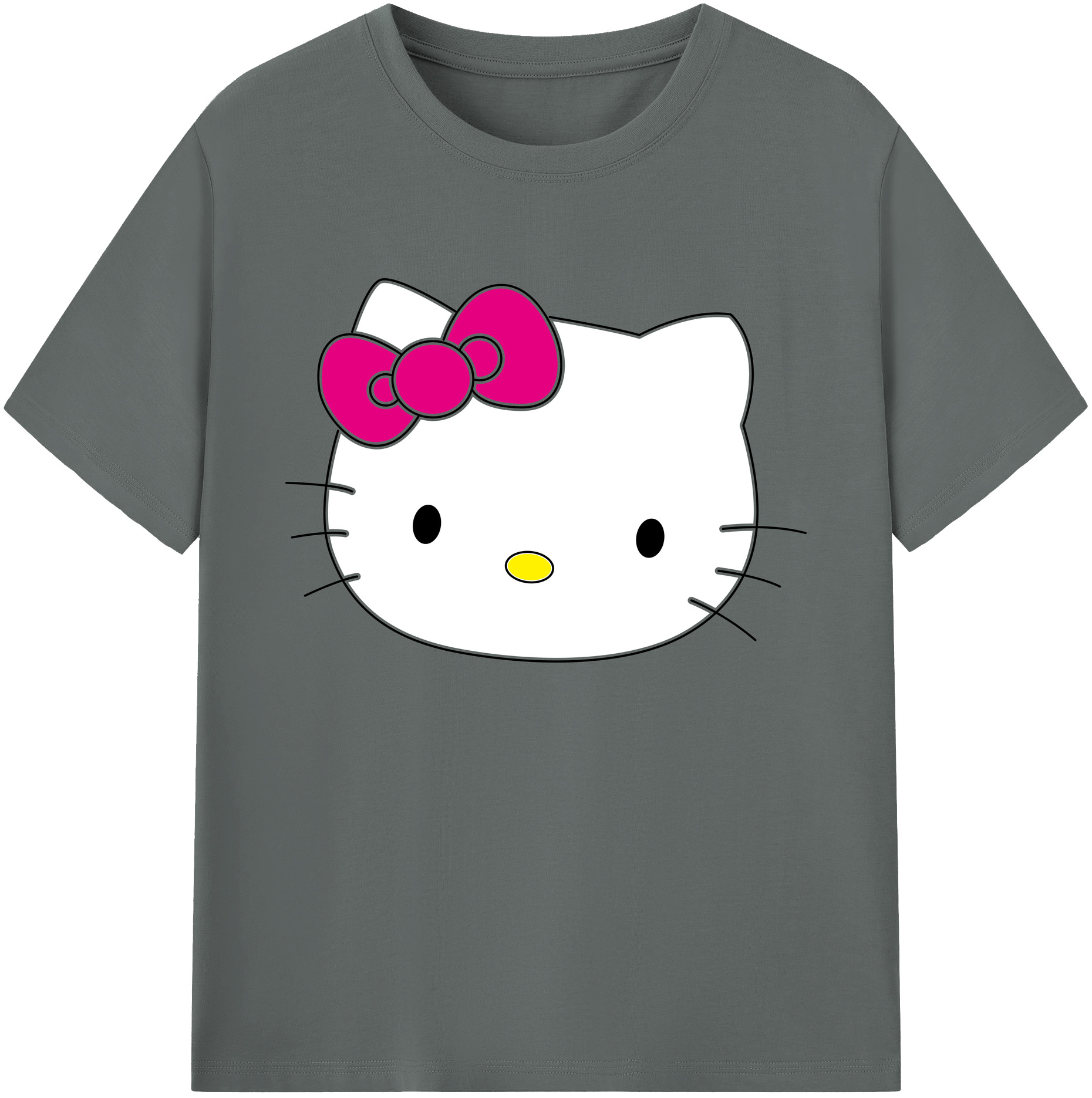 （画像用） Hello Kitty ハローキティ 綿100％ メンズ半袖Tシャツ｜肌触りやわらか＆通気性